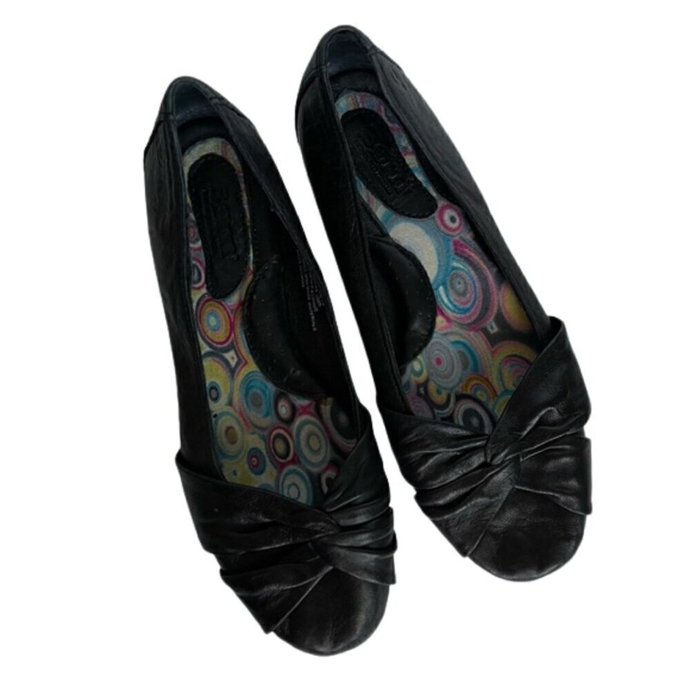 Born Women's Black Leather Flats Size 8 - Picture 7 of 11